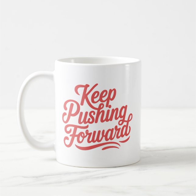 Simple Motivational Bold Stylish Typography Clean Coffee Mug (Left)