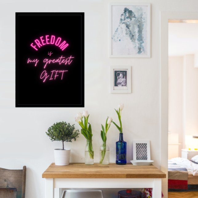 Simple & Motivational with neon pink typograpy Poster (Creator Uploaded)