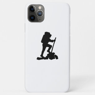 simple mountain hiking man black silhouette Case-Mate iPhone case