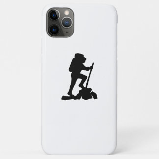 simple mountain hiking man black silhouette Case-Mate iPhone case