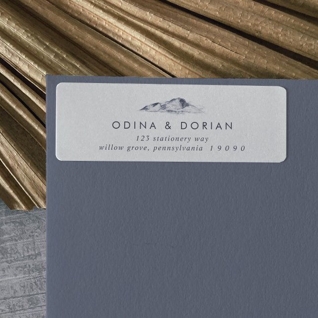 Simple Mountain Return Address Label (Creator Uploaded)