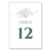Simple Mountain Rustic Green and White Wedding