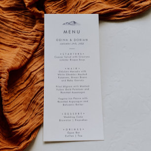 Simple Mountain Wedding Dinner Menu