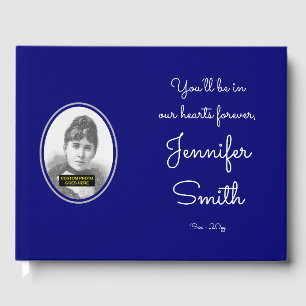 Simple & Mournful Memorial Guest Book