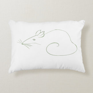 Simple Mouse Art Accent Pillow