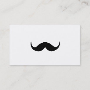 Simple moustache business card