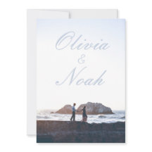 Simple Movie Poster Modern Blue Photo Wedding