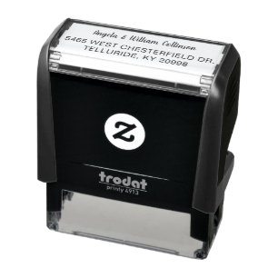 Simple Mr and Mrs Return Address Self-inking Stamp