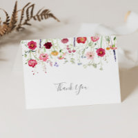 Simple Multicolor Wildflower Folded Wedding