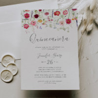 Simple Multicolor Wildflower Quinceañera