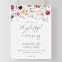 Simple Multicolor Wildflower Unplugged Ceremony 