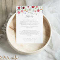 Simple Multicolor Wildflower Wedding Details