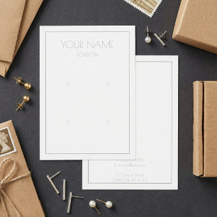 Simple multiple earring light display card
