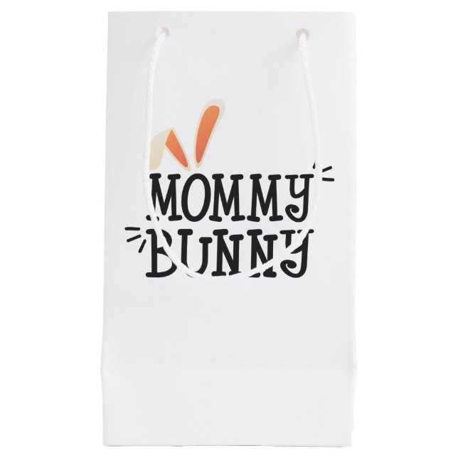 Simple Mummy Bunny Easter Typography | Gift Bag (Front)