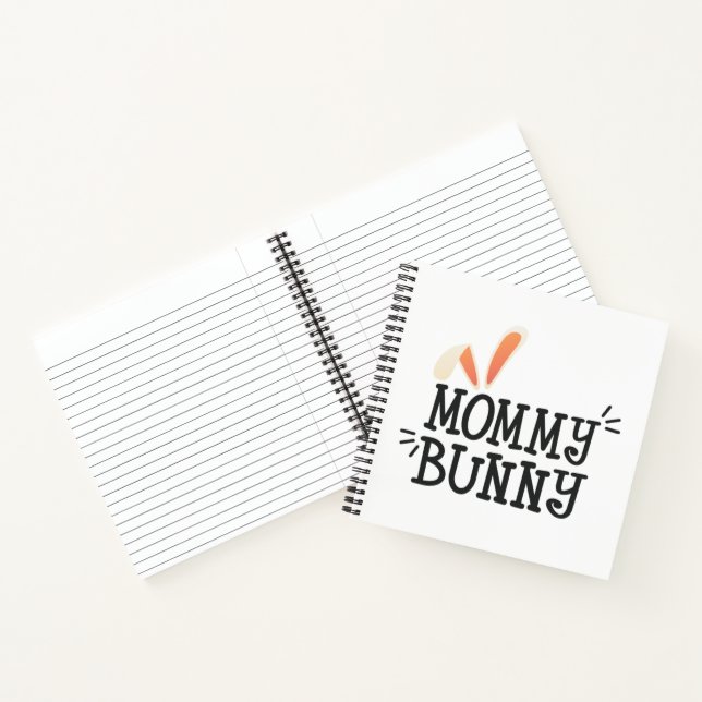 Simple Mummy Bunny Easter Typography | Notebook (Inside)