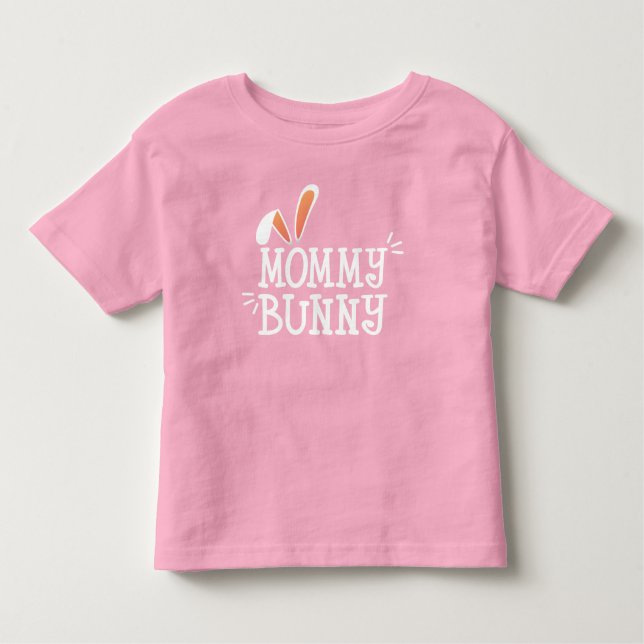 Simple Mummy Bunny Easter Typography | T-Shirt (Front)