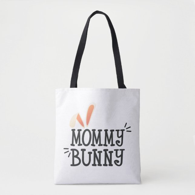 Simple Mummy Bunny Easter Typography | Tote Bag (Front)