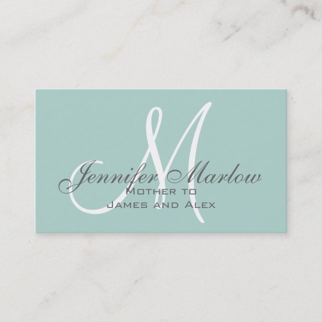 Simple Mummy Calling Card (Front)