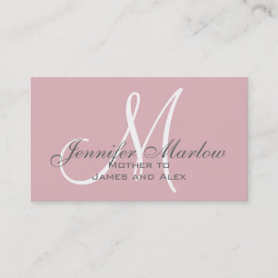 Simple Mummy Calling Card Baby Pink