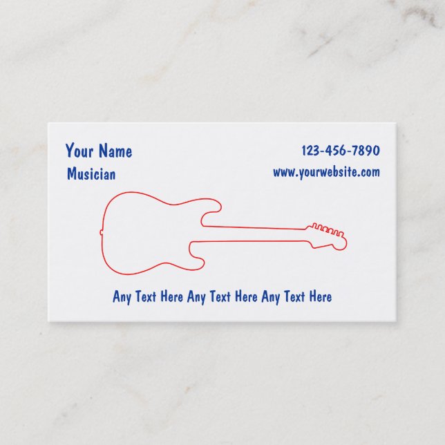 Simple Music Business Cards (Front)