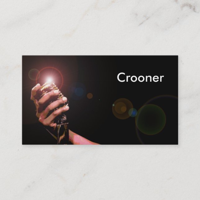 Simple Musician Business Card: Crooner Card (Front)