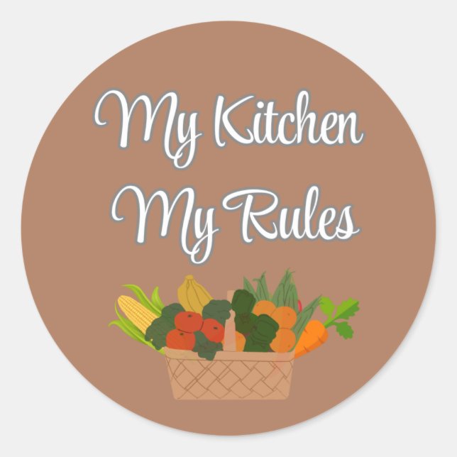 Simple My Kitchen My Rule Sticker (Front)