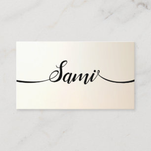 Simple Name Calligraphy Font Networking card