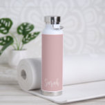 Simple Name Elegant Script Modern Dusty Rose Pink Water Bottle<br><div class="desc">Modern dusty rose pink water bottle featuring a simple and minimalist design with your name in an elegant script.  A cute design perfect for a girly girl.</div>