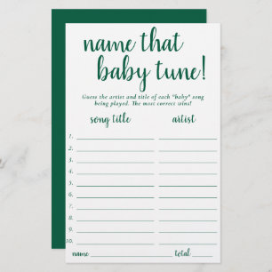 Simple Name That Baby Tune Neo-Mint Game Card