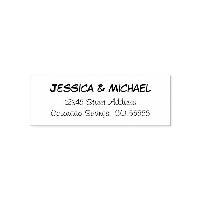 Simple Names Return Address - Self-Inking Stamp (Design)