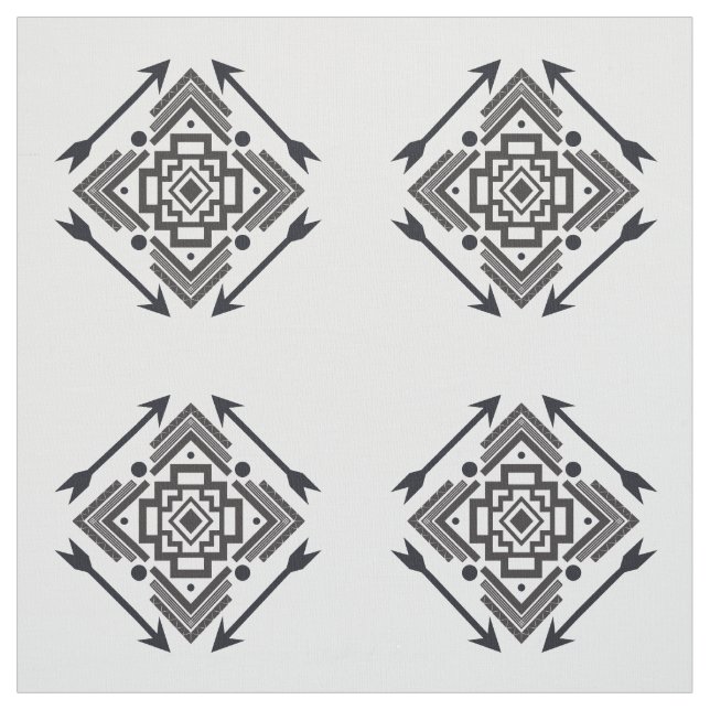Simple Native American Arrows Geometric Pattern Fabric (Swatch)