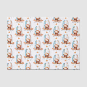 Simple Nativity All Is Calm Script Christmas Tissue Paper