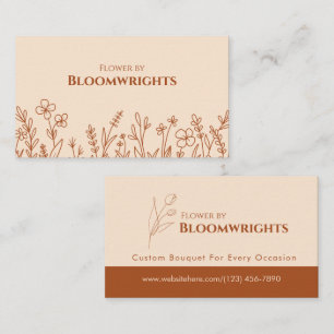 Simple Natural Elegant Earthy Warm Soft Beige Business Card