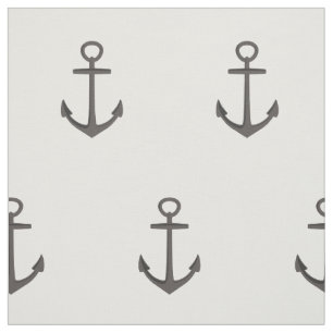 Simple Nautical Anchor Pattern Fabric