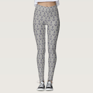 simple nautical ANCHOR pattern Leggings