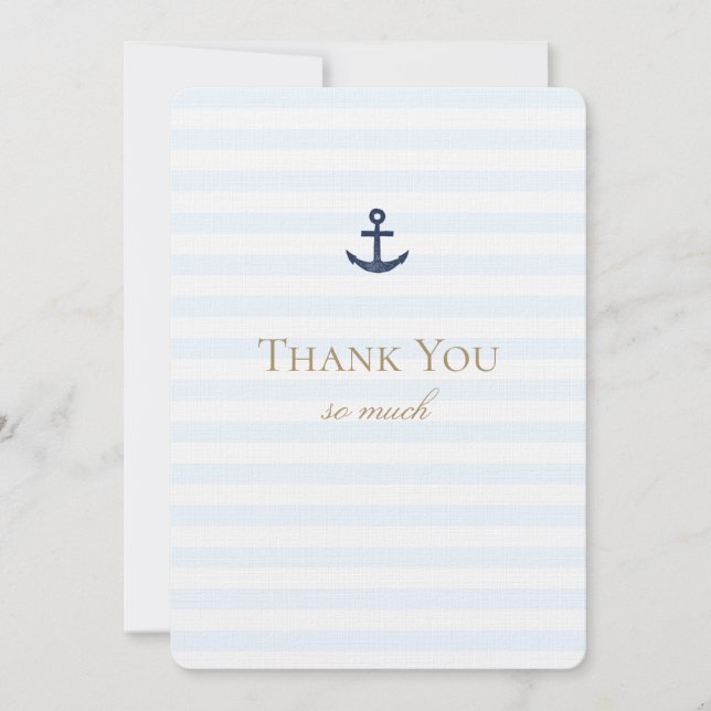 Simple Nautical Thank You Card (Front)