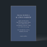 Simple Navy and Cream Modern Wedding Invitation<br><div class="desc">Modern wedding invitations featuring a clean and simple design with bold fonts.</div>