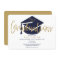 Simple Navy Blue And Gold Script Graduation Party 