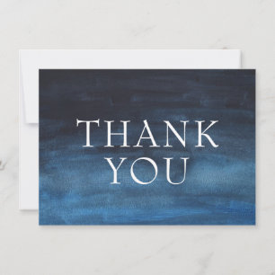 Simple Navy Blue Modern Business Thank You Card