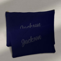 Simple Navy Blue Personalised Mens