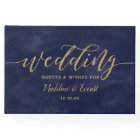 Simple Navy Watercolor & Gold Wedding Monogram