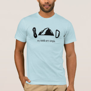 Simple Needs (Rock Climbing) T-Shirt