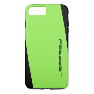 Simple Neon Green on Black, Minimalist, Name Case-Mate iPhone Case