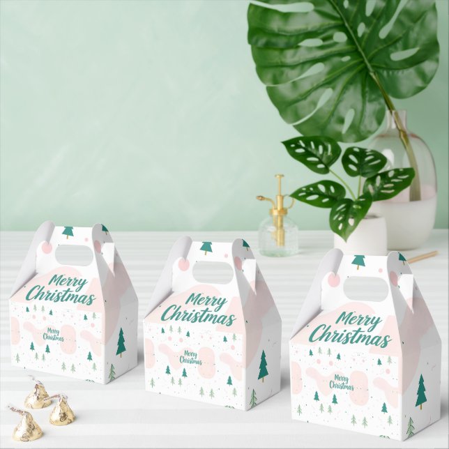 simple netral dsign christmas favour box (Multiple)