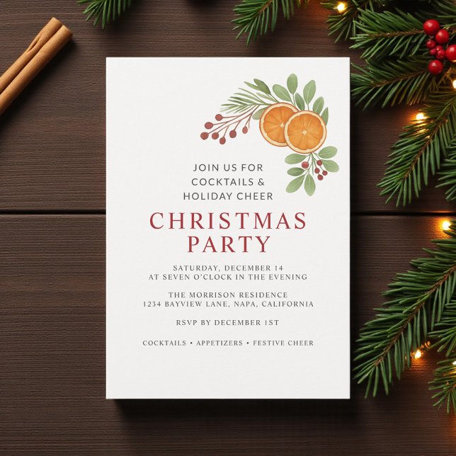 Simple Neutral Christmas Holiday Party Invitation (Creator Uploaded)