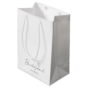 Simple Neutral Personalised Bridesmaid Gift Bag