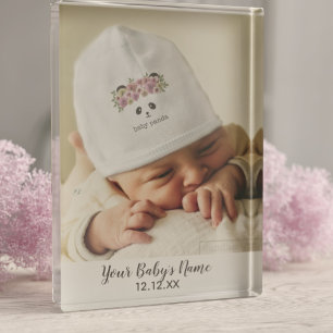 Simple New Baby Custom Nursery Photo Block
