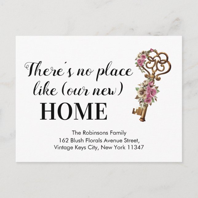 Simple New Home We've Moved Moving Announcement Postcard (Front)