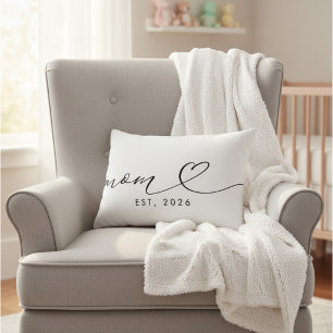 Simple New Mum Black White  Decorative Cushion