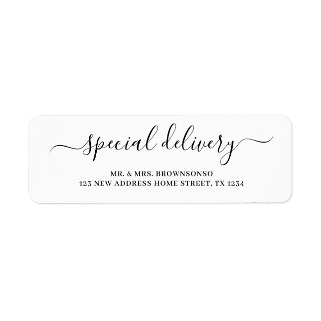 Simple new special delivery home newly weds (Front)